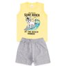 conjunto infantil masculino dog amarelo mega kids
