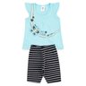 conjunto infantil feminino borboleta azul