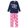 conjunto infantil feminino flower girl marinho
