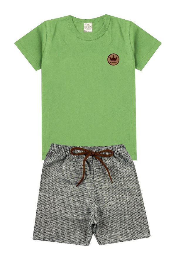 conjunto verde com plaquinha