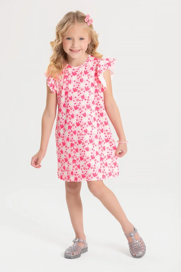 vestido infantil rosa